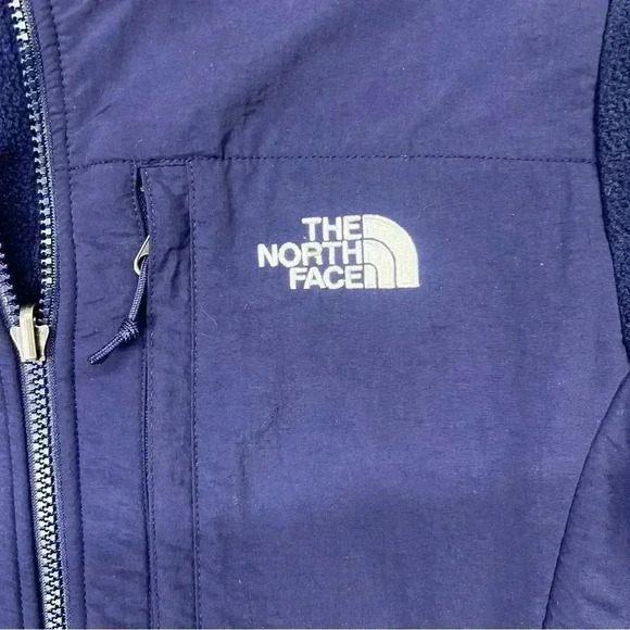 The North Face Polartec Recycled Jacket Coat Womens M Navy Heavy Warm Winter - Picture 2 of 9